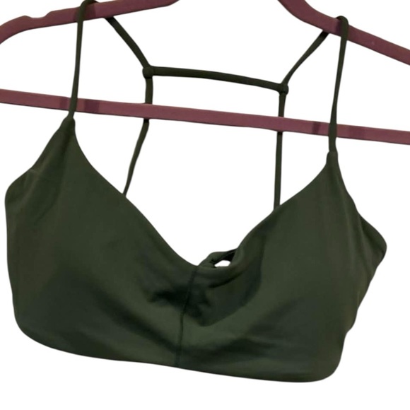 NWT Vuori all the feels strappy bra AGATE GREEN Size XL